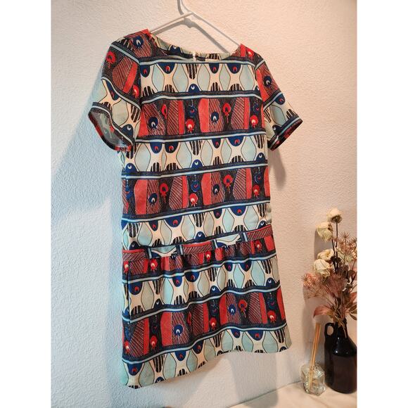 Paul & Joe Sister Anthropologie Drop Waist Dress S Guadalupe french FR36 Mod - Picture 2 of 7